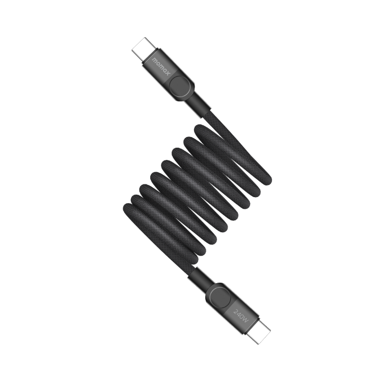 Momax Mag.link 240W USB-C to USB-C Magnetic Cable | Black Momax Mag.link 240W USB-C to USB-C Magnetic Cable | Black